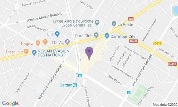 Localisation LCL Agence de Livry Gargan Cédre