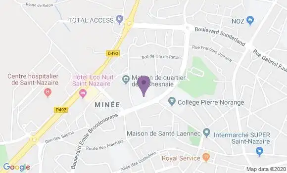 Localisation Banque Postale Agence de Saint Nazaire Bouletterie