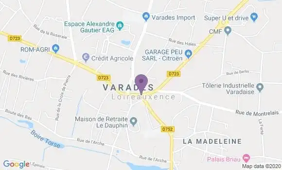 Localisation Banque Postale Agence de Varades