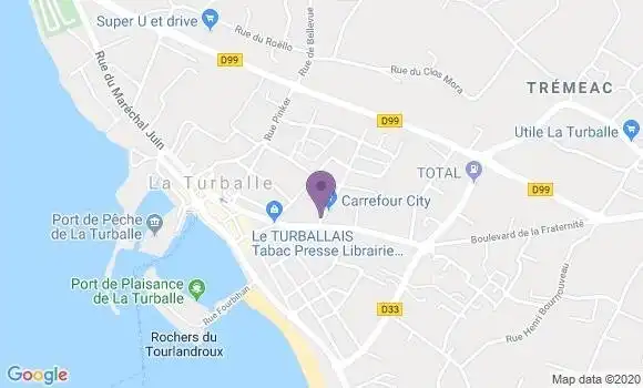 Localisation Banque Postale Agence de La Turballe