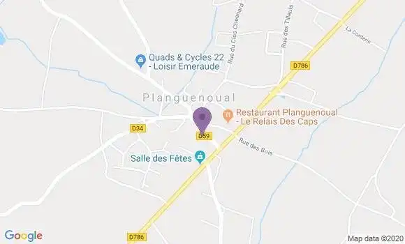 Localisation Banque Postale Agence de Le Temple de Bretagne