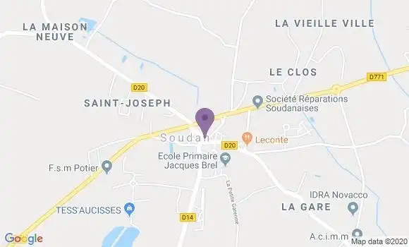 Localisation Banque Postale Agence de Soudan