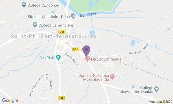 Localisation Banque Postale Agence de Saint Philbert de Grand Lieu