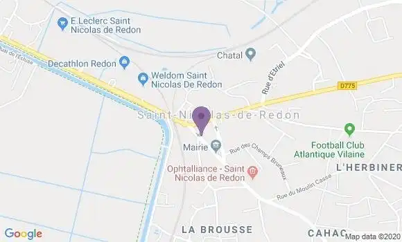 Localisation Banque Postale Agence de Saint Nicolas de Redon