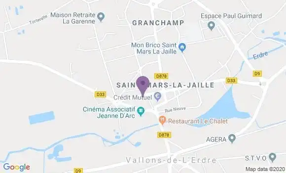 Localisation Banque Postale Agence de Saint Mars la Jaille