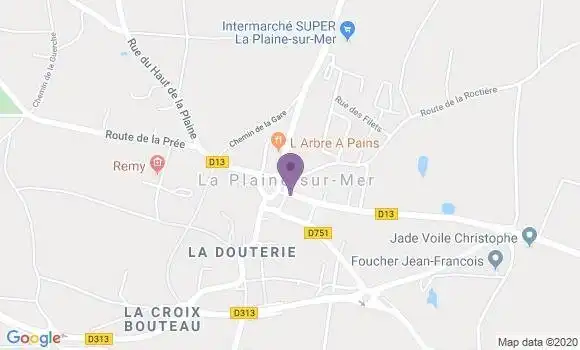 Localisation Banque Postale Agence de Pornic Sainte Marie sur Mer