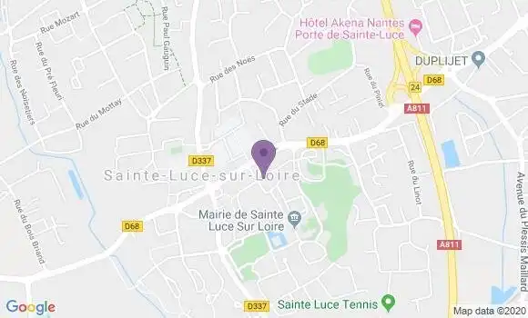 Localisation Banque Postale Agence de Sainte Luce sur Loire