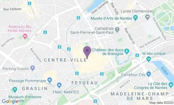 Localisation Banque Postale Agence de Nantes Decre
