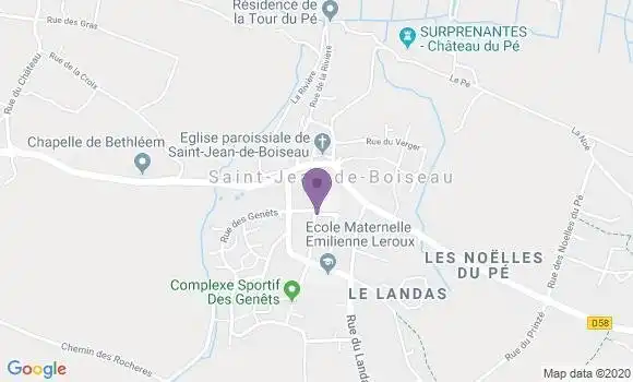Localisation Banque Postale Agence de Saint Jean de Boiseau