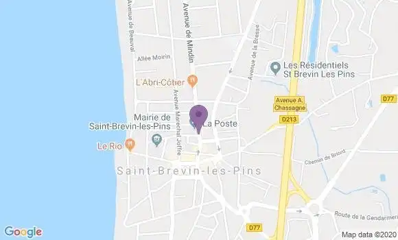 Localisation Banque Postale Agence de Saint Brévin les Pins