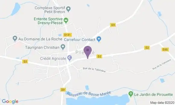 Localisation Banque Postale Agence de Plessé