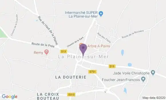 Localisation Banque Postale Agence de La Plaine sur Mer