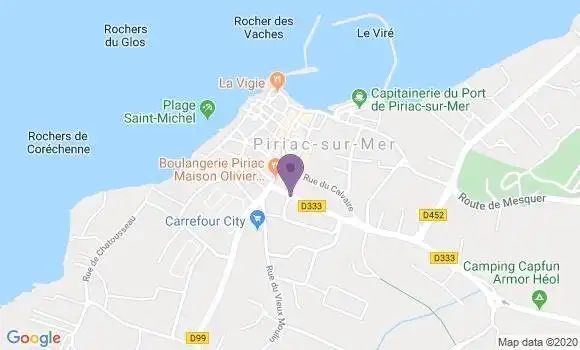 Localisation Banque Postale Agence de Piriac sur Mer