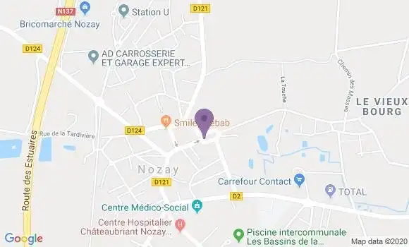Localisation Banque Postale Agence de Nozay