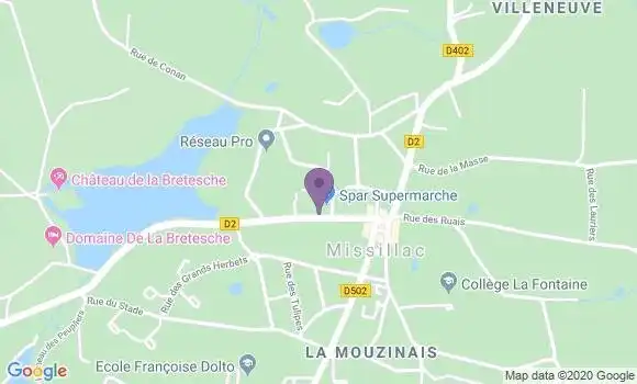 Localisation Banque Postale Agence de Missillac