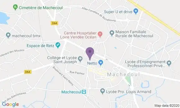 Localisation Banque Postale Agence de Machecoul