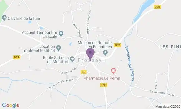 Localisation Banque Postale Agence de Frossay
