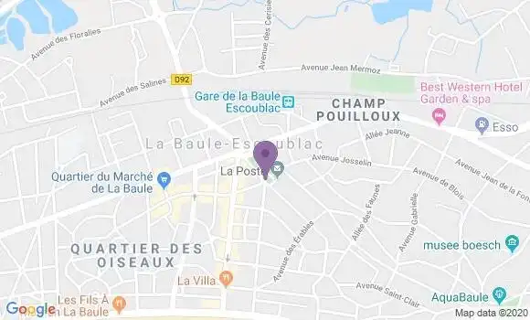 Localisation Banque Postale Agence de La Baule