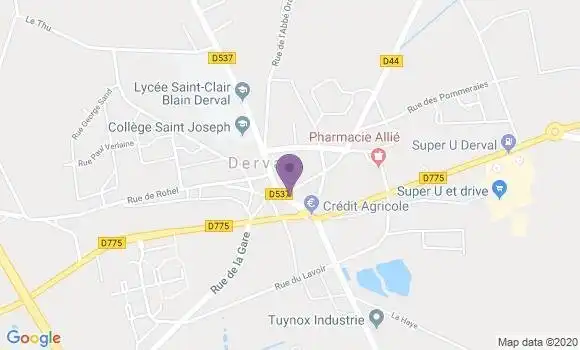 Localisation Banque Postale Agence de Derval