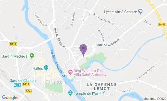 Localisation Banque Postale Agence de Clisson