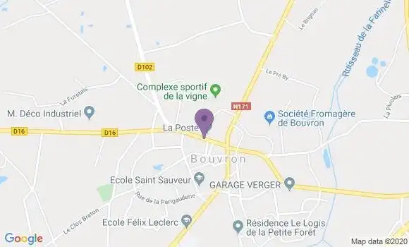 Localisation Banque Postale Agence de Bouvron