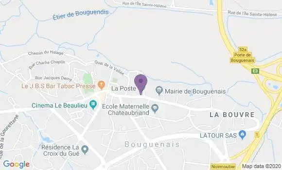 Localisation Banque Postale Agence de Bouguenais