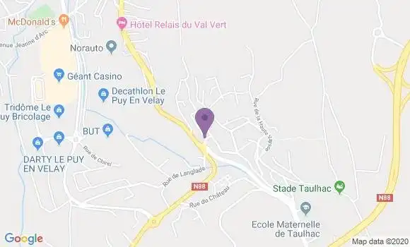 Localisation Banque Postale Agence de Le Puy en Velay Taulhac