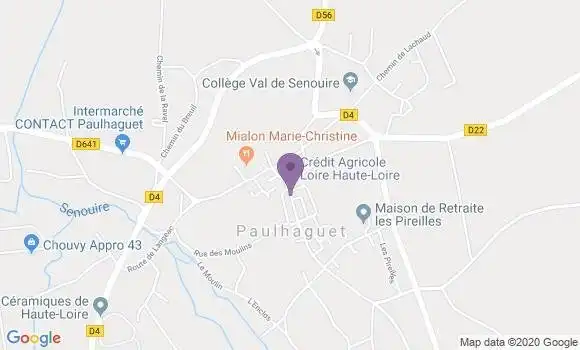 Localisation Banque Postale Agence de Paulhaguet