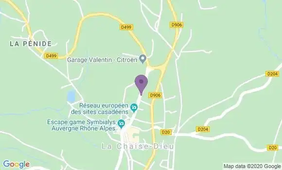Localisation Banque Postale Agence de La Chaise Dieu