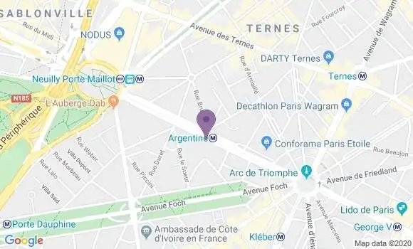 Localisation LCL Agence de Paris Grande Armée