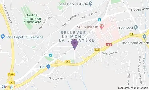 Localisation Banque Postale Agence de Saint Etienne Solaure