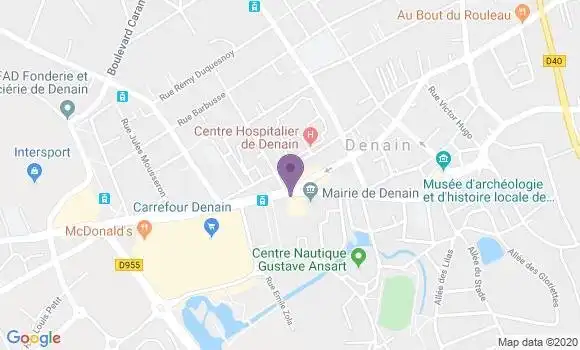 Localisation LCL Agence de Denain
