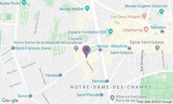 Localisation LCL Agence de Paris Sèvres Saint Placide