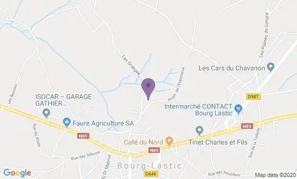 Localisation Banque Postale Agence de Saint Germain Lespinasse