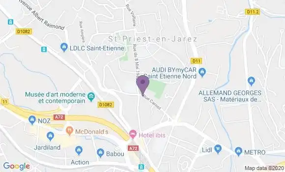 Localisation Banque Postale Agence de Saint Genest Lerpt