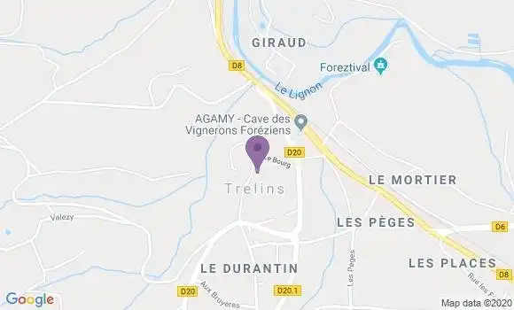 Localisation Banque Postale Agence de Sail sous Couzan
