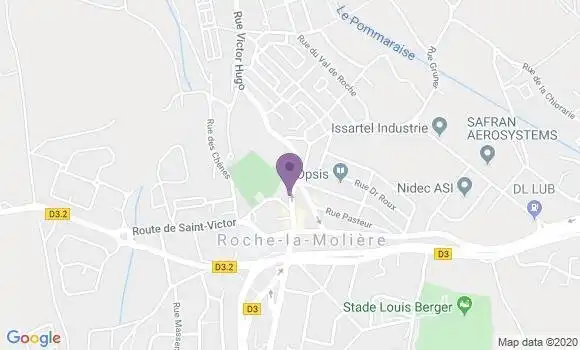 Localisation Banque Postale Agence de Roche la Molière