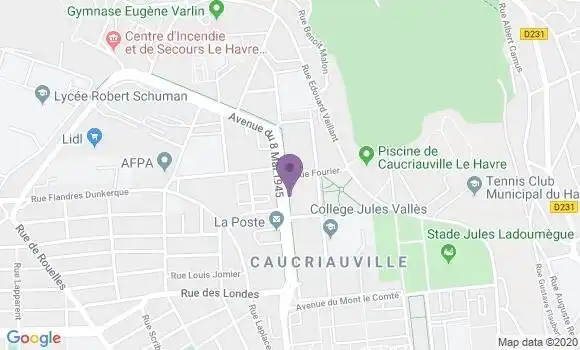 Localisation LCL Agence de Le Havre le Caucriauville