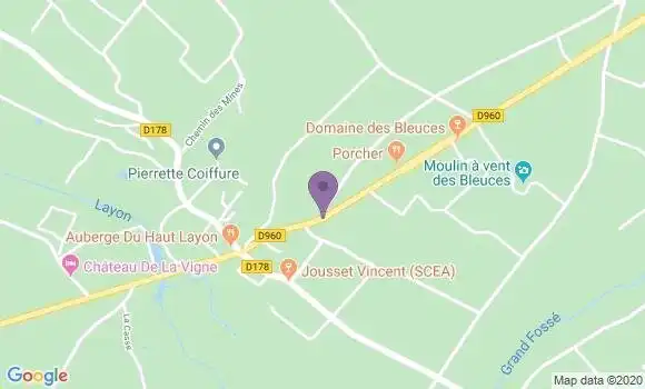 Localisation Banque Postale Agence de La Pacaudière