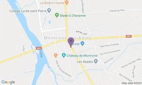 Localisation Banque Postale Agence de Montrond les Bains