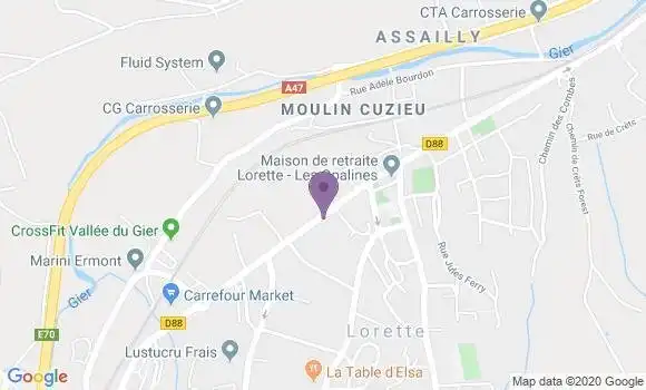 Localisation Banque Postale Agence de Lorette