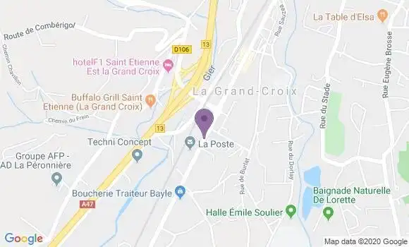 Localisation Banque Postale Agence de La Grand Croix