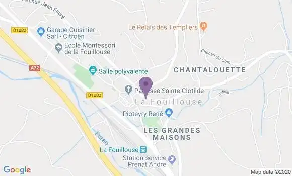Localisation Banque Postale Agence de La Fouillouse