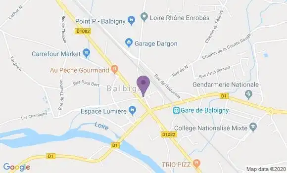 Localisation Banque Postale Agence de Balbigny