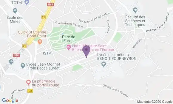 Localisation Banque Postale Agence de Saint Etienne la Métare