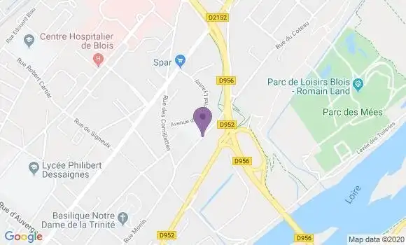 Localisation Banque Postale Agence de Blois les Cornillettes