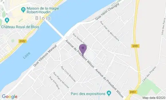 Localisation Banque Postale Agence de Blois Rive Gauche