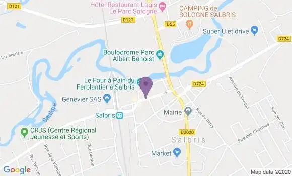 Localisation Banque Postale Agence de Salbris