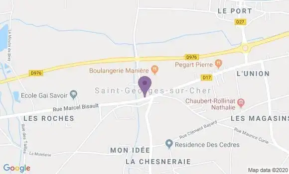 Localisation Banque Postale Agence de Saint Georges sur Cher