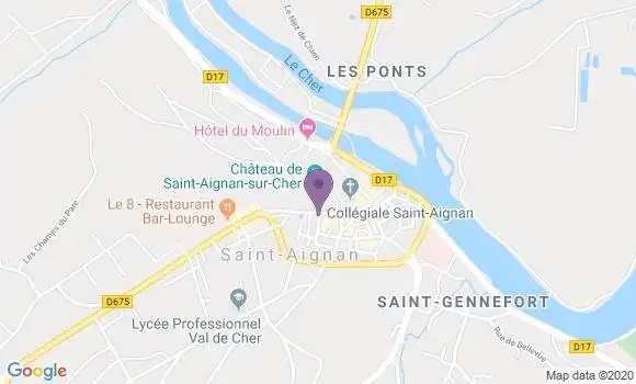 Localisation Banque Postale Agence de Saint Aignan